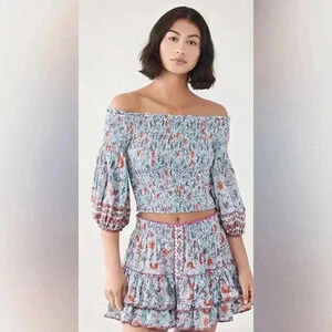 Poupette St Barth
Ariel Smocked Top in Sky Blue Clary